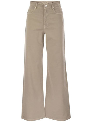 MEDINA - Cotton drill wide leg trousers - WEEKEND MAX MARA - BALAAN 1