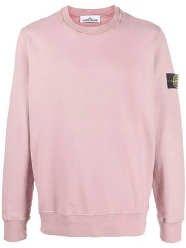 Wappen Patch Crew Neck Sweatshirt Rose Quartz - STONE ISLAND - BALAAN 1