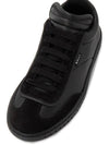 Player Lace Up Leather Low Top Sneakers Black - BALLY - BALAAN 8