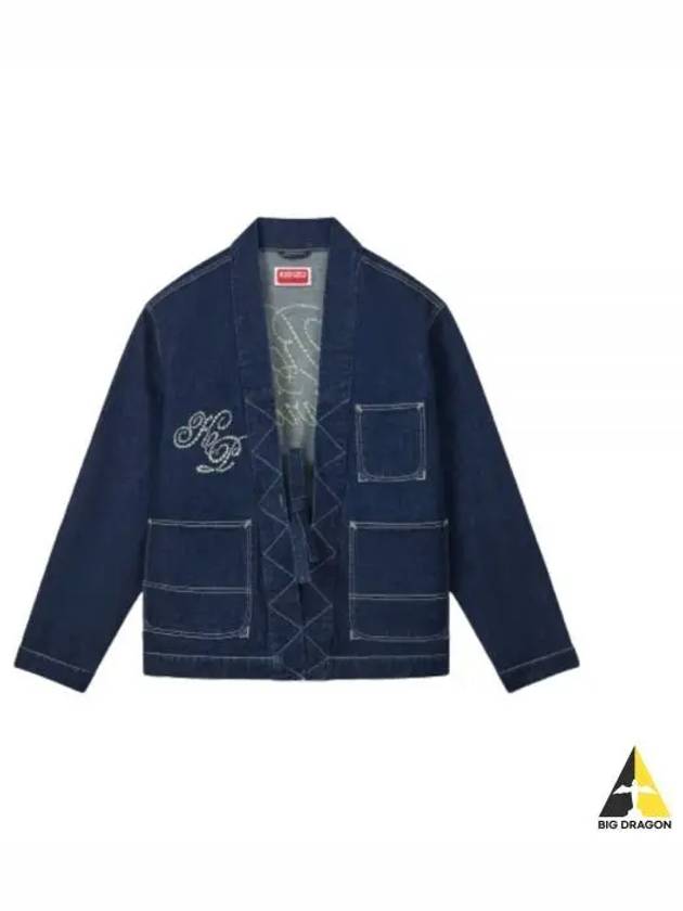 Constellation Kimono Denim Jacket FE6 5DV142 6A1 DM - KENZO - BALAAN 1