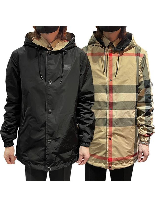 Reversible Check Hooded Jacket Archive Beige - BURBERRY - BALAAN 2