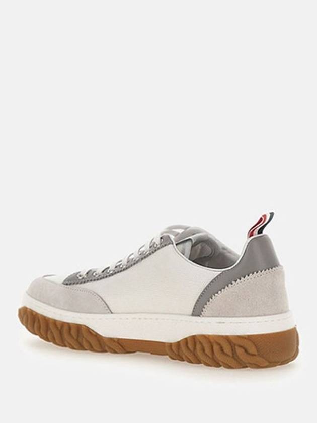 Court Rubber Sole Knit Low Top Sneakers White - THOM BROWNE - BALAAN 4