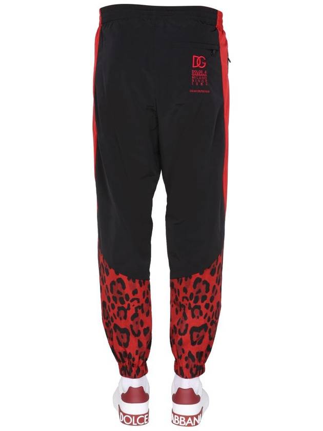 animal print track pants red black - DOLCE&GABBANA - BALAAN 5