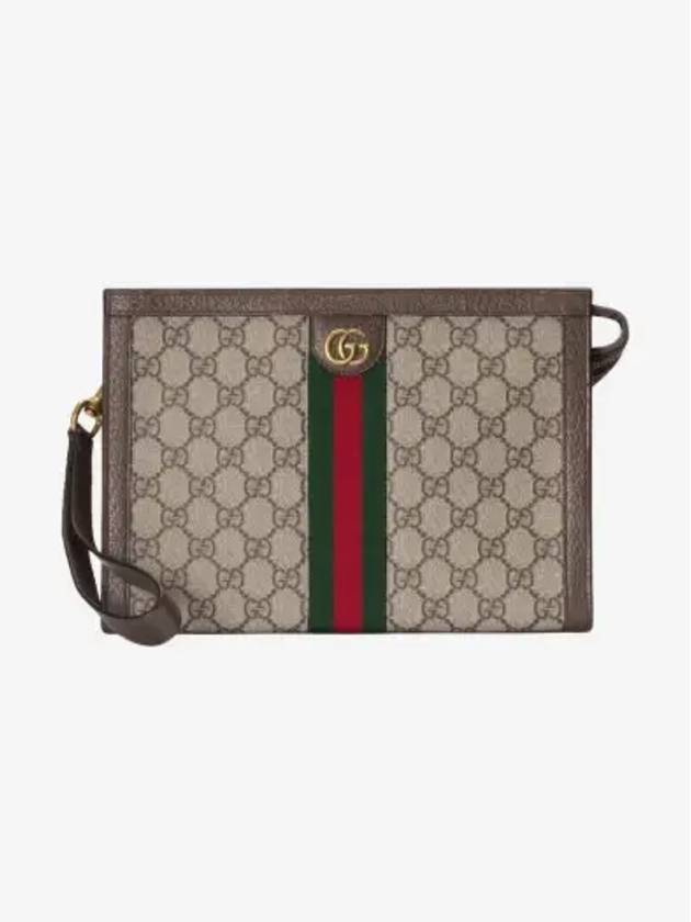 GG Supreme Canvas Ophidia Clutch Bag Beige Ebony - GUCCI - BALAAN 3