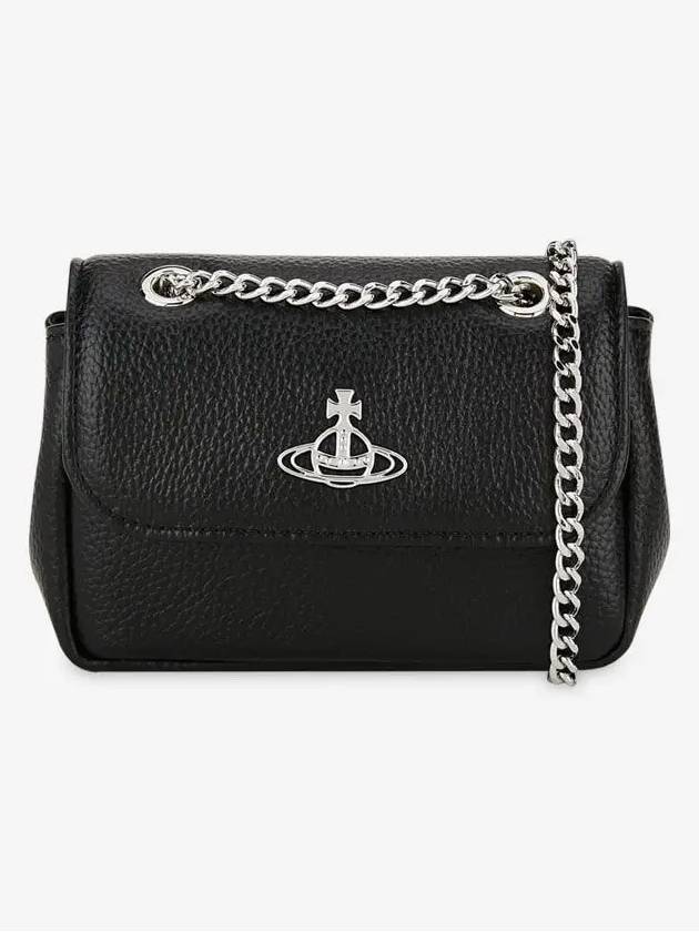 Small Re-Vegan Grain Chain Cross Bag Black - VIVIENNE WESTWOOD - BALAAN 3