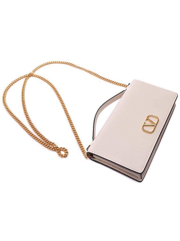 V Logo Signature Chain Cross Bag Ivory - VALENTINO - BALAAN 6