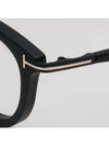 Blue light blocking glasses frame TF6009DB 002 Matte black horn rim Asian fit round - TOM FORD - BALAAN 5