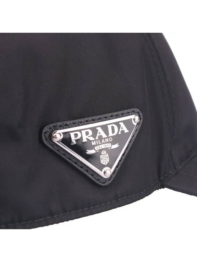 triangle logo re-nylon ball cap black - PRADA - BALAAN 3