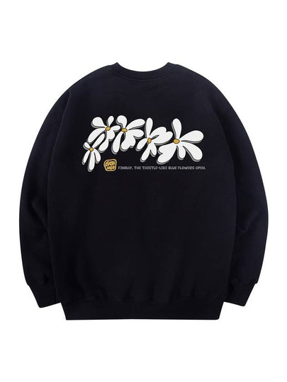 Flowery Sweatshirt Black - RADINEO - BALAAN 2