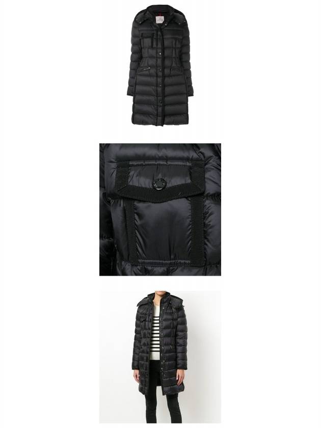 Hermine Hood Down Long Padding Black - MONCLER - BALAAN 5