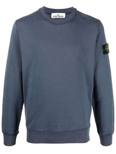 Men's Wappen Patch Sweatshirt Blue Navy - STONE ISLAND - BALAAN 2