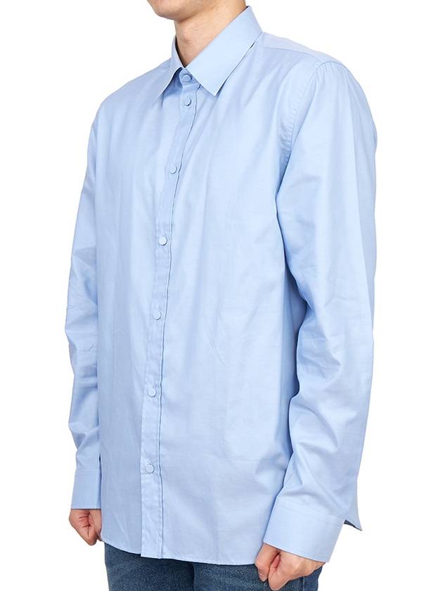 Men's Cotton Long Sleeve Shirt Blue - GUCCI - BALAAN 3