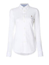 Women's Cotton Long Sleeve Shirt White - POLO RALPH LAUREN - BALAAN 2