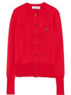 Bea Embroidered Logo Cardigan Red - VIVIENNE WESTWOOD - BALAAN 2