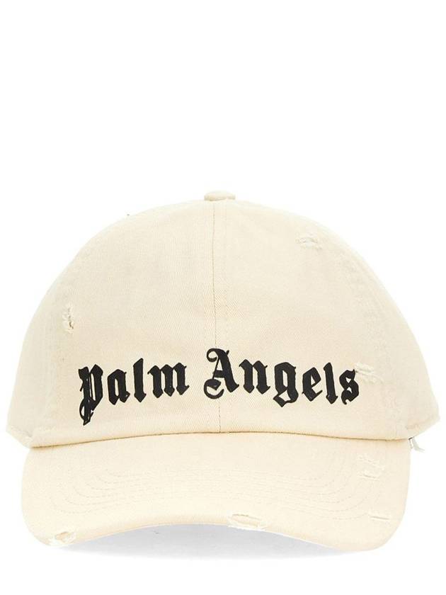 Logo Ball Cap Ivory - PALM ANGELS - BALAAN 2