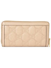 GG Matelassé Zip Around Leather Long Wallet Pink Sand - GUCCI - BALAAN 3