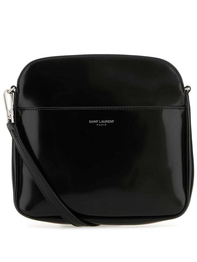 Brushed Calfskin Mini Cross Bag Black - SAINT LAURENT - BALAAN 2