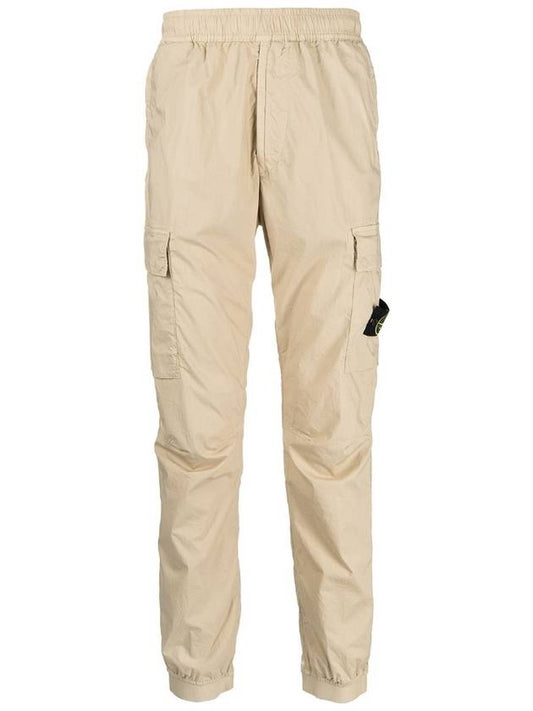 Men's Tella Paracadute Regular Fit Cargo Pants Beige - STONE ISLAND - BALAAN 2