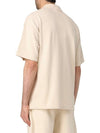 Bold Fox Head Patch Oversized Polo Shirt Beige - MAISON KITSUNE - BALAAN 5