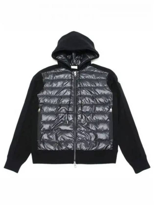 Knit padded cardigan black men s jacket 271310 - MONCLER - BALAAN 1