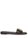 F Fold Leather Sandals Black - FENDI - BALAAN 2