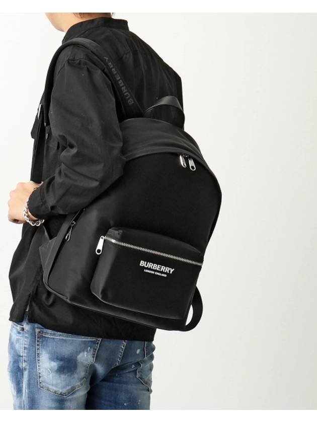 Logo Print Nylon Backpack Black - BURBERRY - BALAAN 2