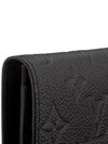 Monogram Embossed Leather Card Wallet Black - LOUIS VUITTON - BALAAN 3