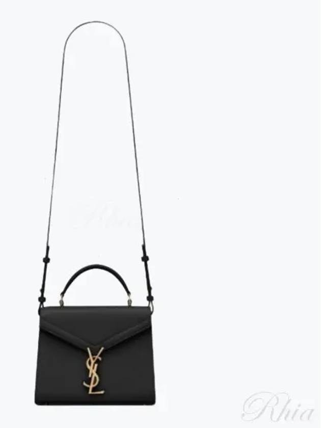 Casandra Monogram Mini Top Handle Cross Bag Black - SAINT LAURENT - BALAAN 2