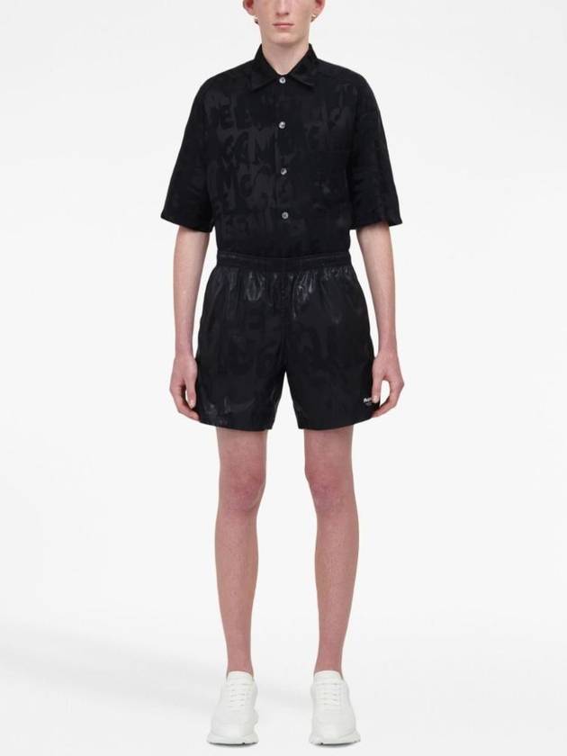 Graffiti Logo Swim Shorts Black - ALEXANDER MCQUEEN - BALAAN 2