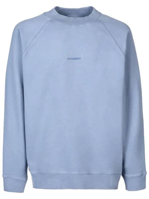 Diagonal Brushed Sweatshirt Sky Blue - CP COMPANY - BALAAN 3