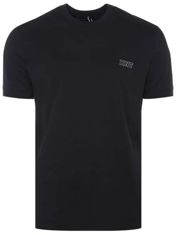 Embroidered Logo Short Sleeve T-Shirt Black - KITON - BALAAN 1