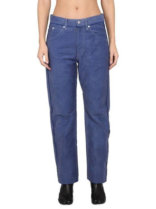 Distressed Cotton Straight Jeans Blue - MAISON MARGIELA - BALAAN 1