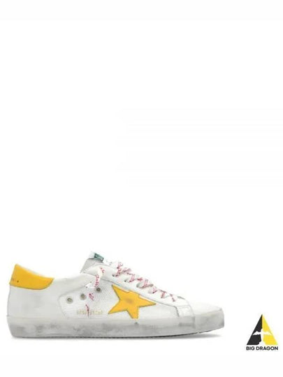 Superstar Leather Mesh Low Top Sneakers Yellow White - GOLDEN GOOSE - BALAAN 2