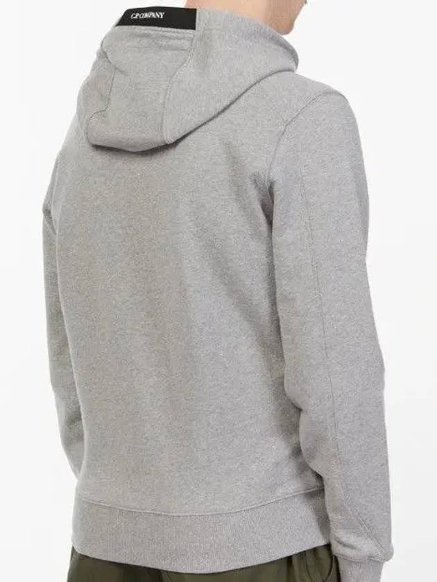 Men's Diagonal Raised Fleece Hoodie Grey - CP COMPANY - BALAAN 4