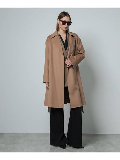 Totem Belt Virgin Wool Single Coat Camel - MAX MARA - BALAAN 2