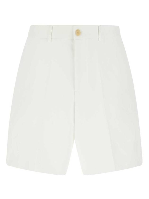 Cotton Tailored Bermuda Shorts White - ALEXANDER MCQUEEN - BALAAN 1