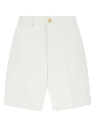 Cotton Tailored Bermuda Shorts White - ALEXANDER MCQUEEN - BALAAN 1