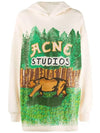 Print Hooded Top Green Ecru - ACNE STUDIOS - BALAAN 3