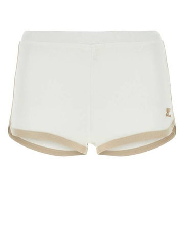 Contrast logo patch short pants - COURREGES - BALAAN 1