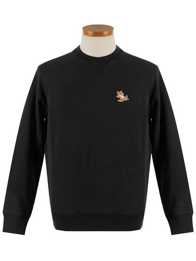 Chillax Fox Patch Classic Sweatshirt Black - MAISON KITSUNE - BALAAN 2