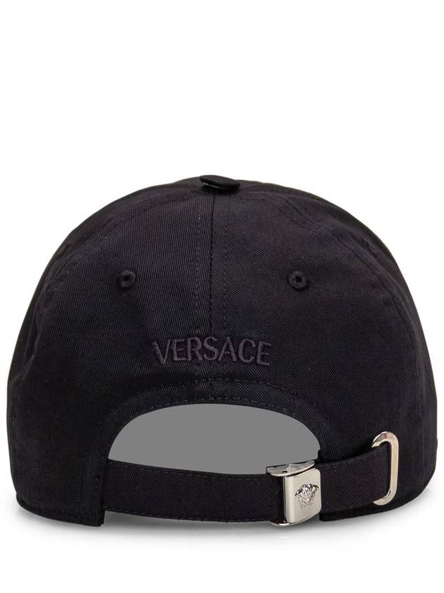 Embroidered Logo Ball Cap Black - VERSACE - BALAAN 4