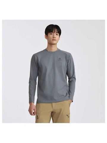 BLACKYAK Men s crew fit brushed round tee MG - BLACKBROWN - BALAAN 1