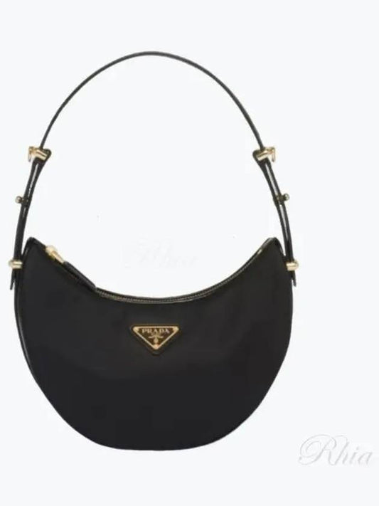 Arque Re-Nylon Leather Shoulder Bag Black - PRADA - BALAAN 2