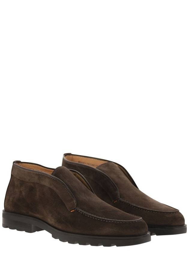 Suede ankle boot without laces - SANTONI - BALAAN 4