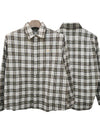 Flannel Check Button-Up Long Sleeve Shirt White Black - ACNE STUDIOS - BALAAN 2