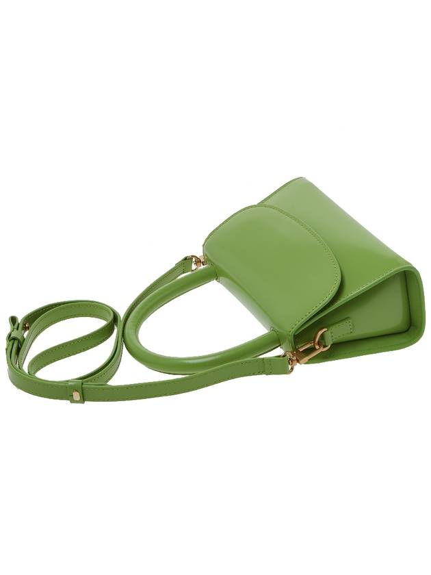 Bypa semi patent leather top handle bag lime green 19PFMINALMWSMA STK - BY FAR - BALAAN 5