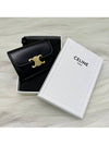 Triomphe Shiny Calfskin Flap Card Wallet Black - CELINE - BALAAN 4