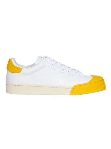 Dada Bumper Low Top Sneakers White Yellow - MARNI - BALAAN 1