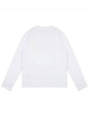 Chain Stitch Heart Logo Long Sleeve T-Shirt White - AMI - BALAAN 3