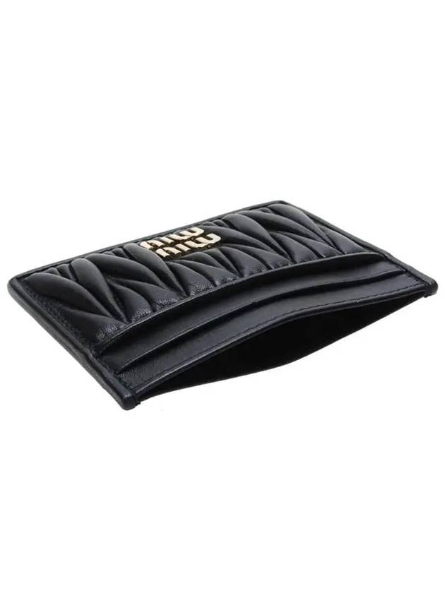 Matelasse Nappa Leather Card Wallet Black - MIU MIU - BALAAN 5